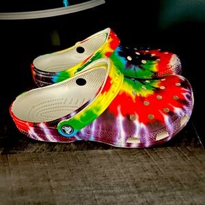 Womens rainbow crocs
